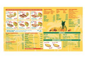 Papaya King menu layout